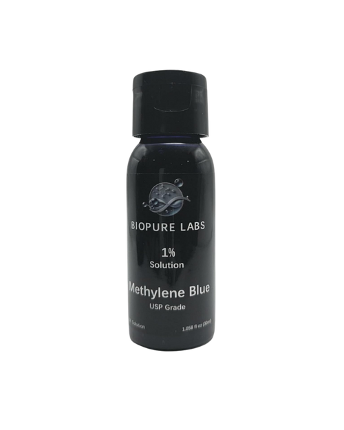 Biopure Labs, Methylene Blue 1% Solution 30ML – Ultra Pure, USP Grade Solution, Free of Formaldehyde, MADE IN CANADA – NEW Leak-Proof Bottle & Mess-Free Dosing – (30ml, 50ml, 100ml, 250ml) (30ML)