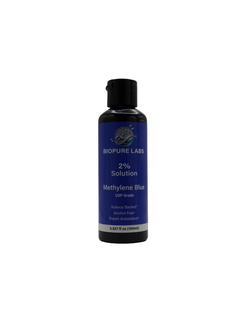 Biopure Labs - 2% Methylene Blue - High Concentrate - 100ml Aqueous Solution - Ultra High Purity - USP Pharmaceutical Grade - Made in Canada