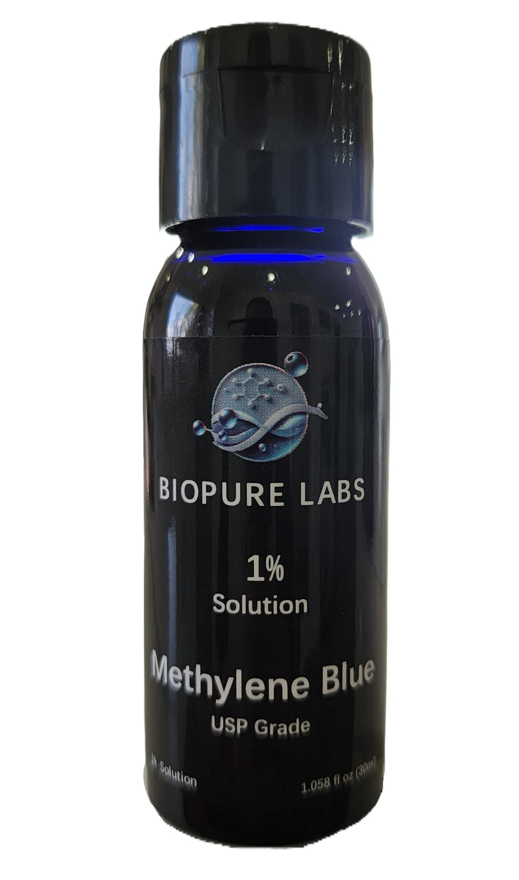 Biopure Labs, Methylene Blue 1% Solution 30ML – Ultra Pure, USP Grade Solution, Free of Formaldehyde, MADE IN CANADA – NEW Leak-Proof Bottle & Mess-Free Dosing – (30ml, 50ml, 100ml, 250ml) (30ML)