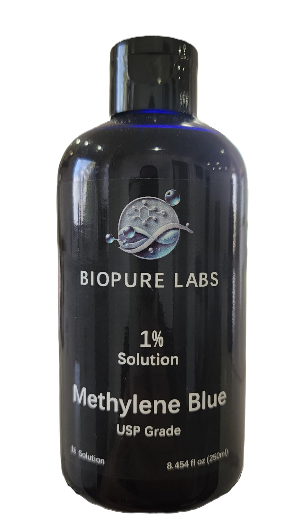 Biopure Labs, Methylene Blue 1% Solution 30ML – Ultra Pure, USP Grade Solution, Free of Formaldehyde, MADE IN CANADA – NEW Leak-Proof Bottle & Mess-Free Dosing – (30ml, 50ml, 100ml, 250ml) (30ML)