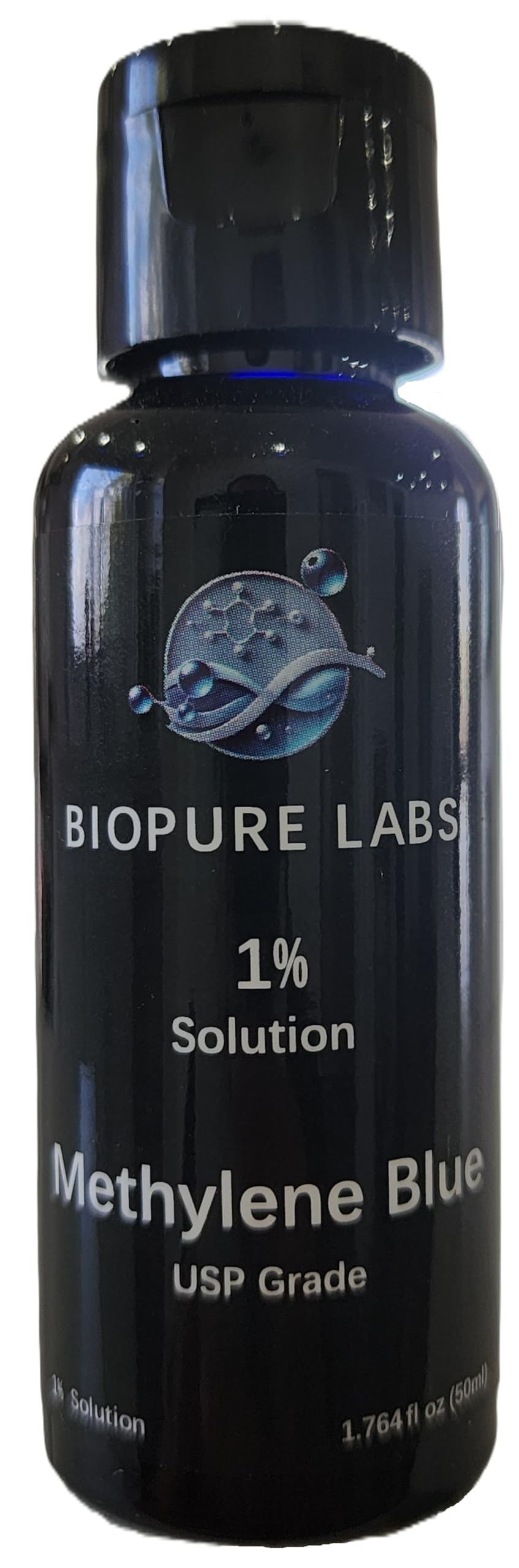 Biopure Labs, Methylene Blue 1% Solution 30ML – Ultra Pure, USP Grade Solution, Free of Formaldehyde, MADE IN CANADA – NEW Leak-Proof Bottle & Mess-Free Dosing – (30ml, 50ml, 100ml, 250ml) (30ML)