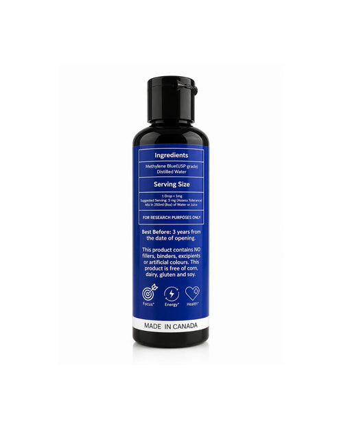 Biopure Labs - 2% Methylene Blue - High Concentrate - 100ml Aqueous Solution - Ultra High Purity - USP Pharmaceutical Grade - Made in Canada