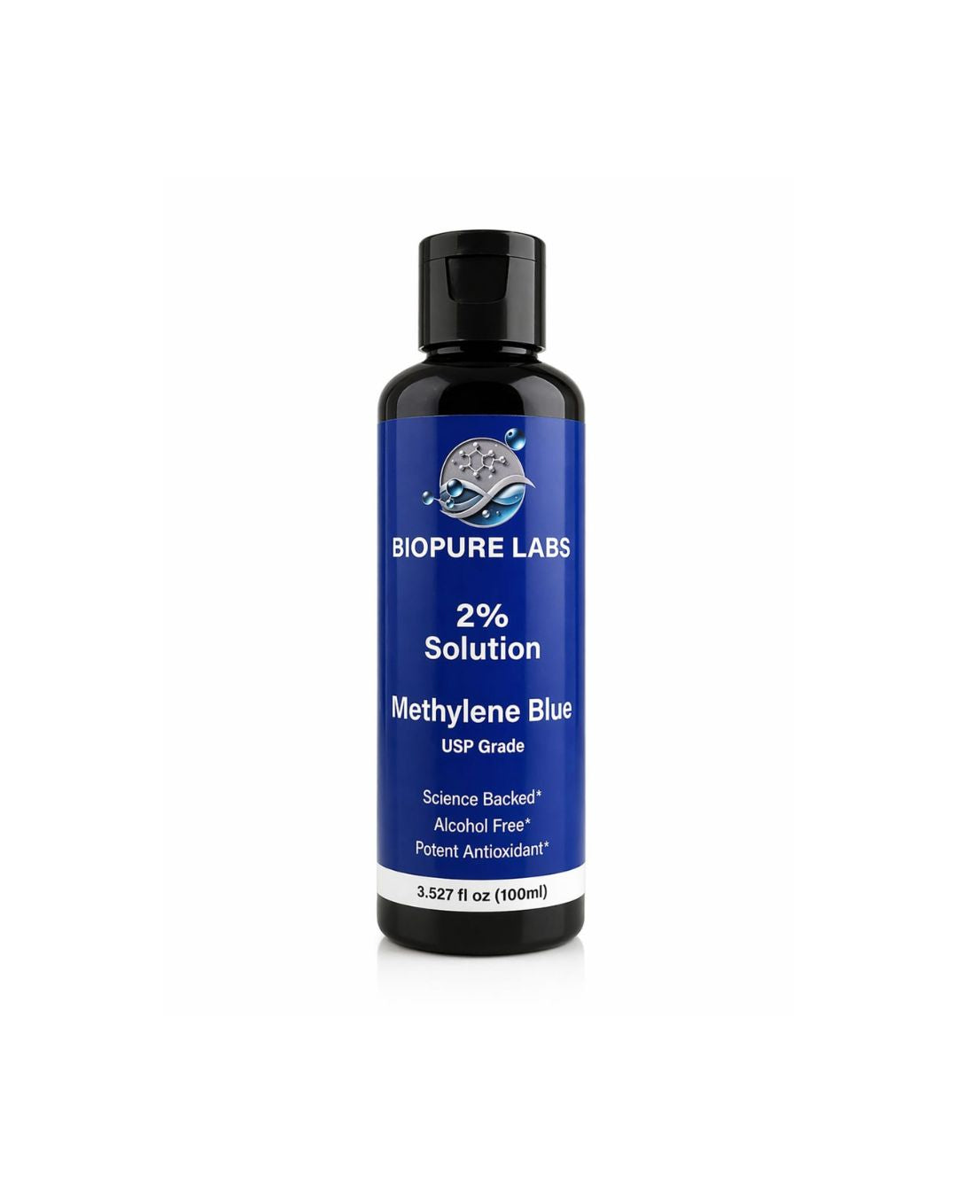 Biopure Labs - 2% Methylene Blue - High Concentrate - 100ml Aqueous Solution - Ultra High Purity - USP Pharmaceutical Grade - Made in Canada